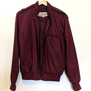 Members Only burgundy maroon bomber jacket